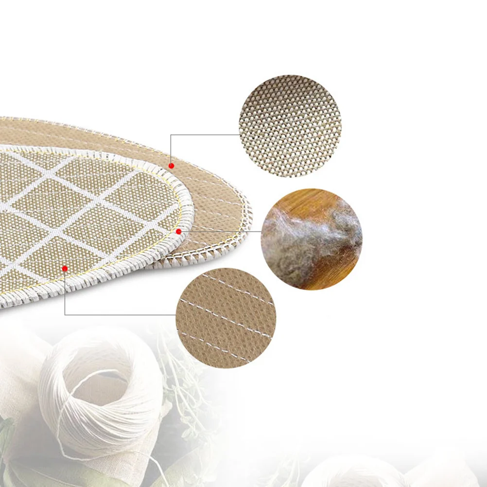 

4Pairs Bamboo Charcoal Insoles Linen Breathable Arch Support Shock Absorption Sweat Absorbing Shoe Inserts Fits Men Women Size