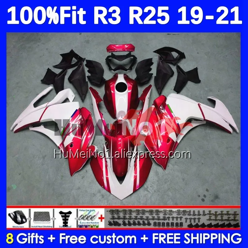 Injection For YAMAHA YZF-R3 YZFR25 YZF-R25 R 3 25 374No.181 YZFR3 YZF R3 R25 19 20 21 22 2019 2020 2021 Metal red 2022 Fairing