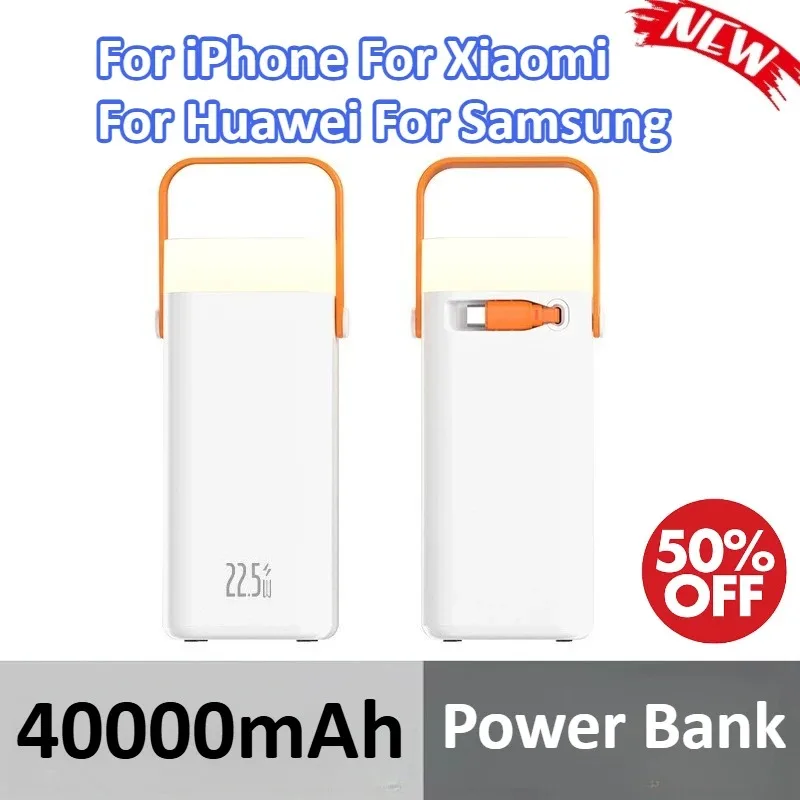 

CCC Certification 40000mAh Power Bank 22.5W PD20W Fast Charger External Battery for IPhone for Xiaomi for Huawei for Samsung