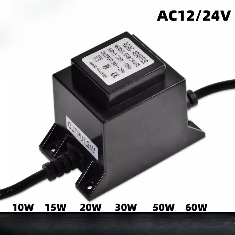 IP67 waterproof AC 220V to AC12V/AC24V LED driver square transformer power adapter suitable for a variety of LED converter