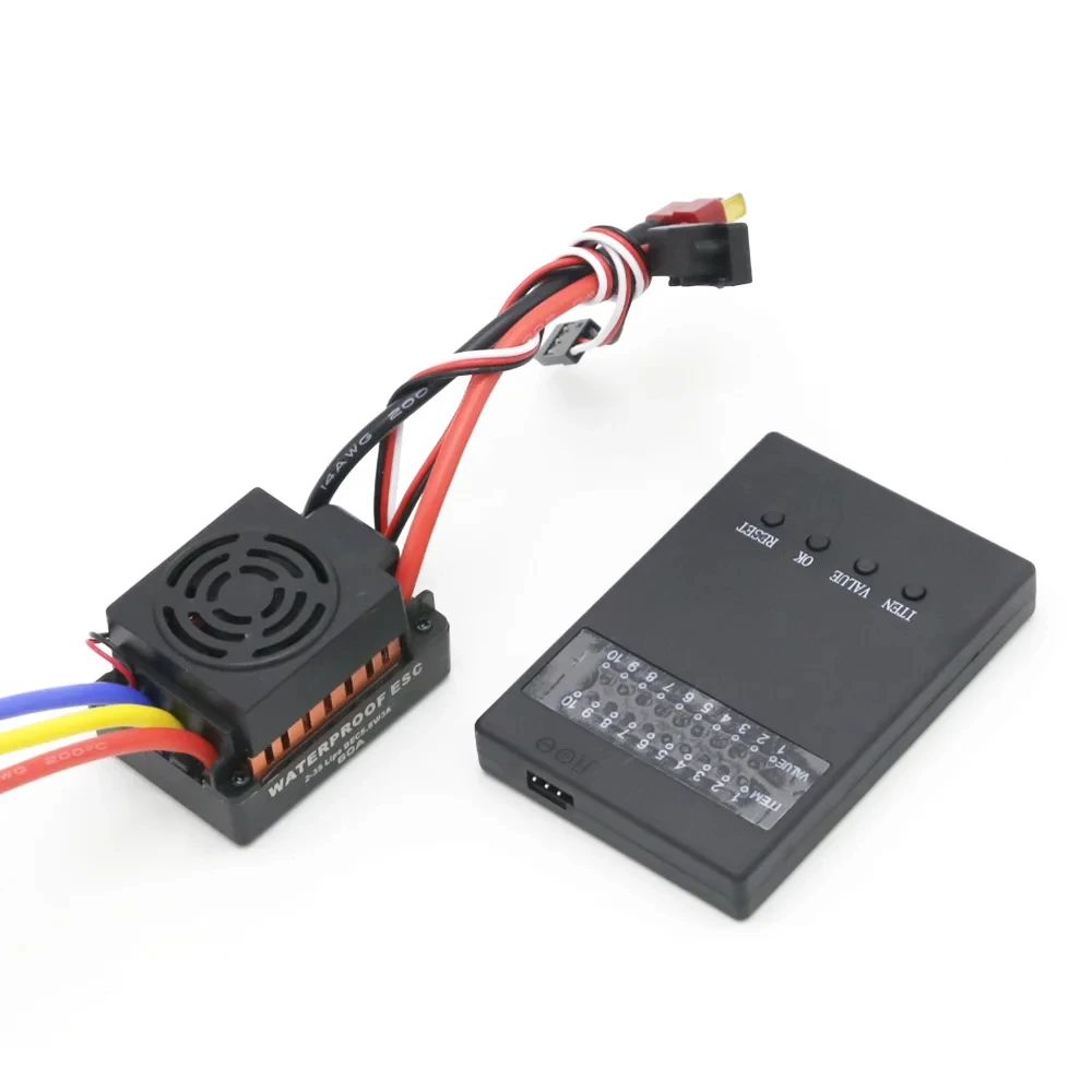 New Upgrade Waterproof 3650 3900KV RC Car Brushless Motor 60A ESC Programmer for 1/10 Remote Control Truck Car Motor Kit