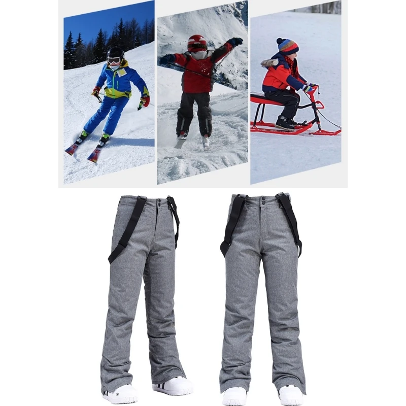 Ski Pants for Men Women Snowboarding Skiing Hiking, Windproof Snow Pants Water Resistant Insulated Snowproof Trousers