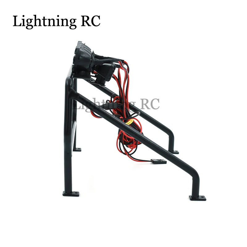 

4 LED Lights Metal Roll Cage Bucket for RC4WD 1/10 TF2 Remote Car Accessories Perspective of Super Cool Decoration Lifelike