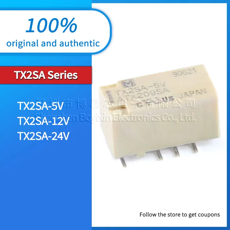 Original genuine signal relay TX2SA-5V 12V 24V two open and two closed 2A 8 pins