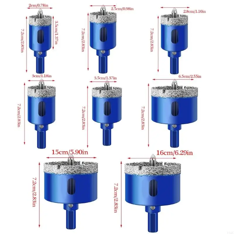 Upgrades Drill Bit Hole Cutter Home Renovations Tool for Ceramic Tile & Porcelain Stone Application Y4QC