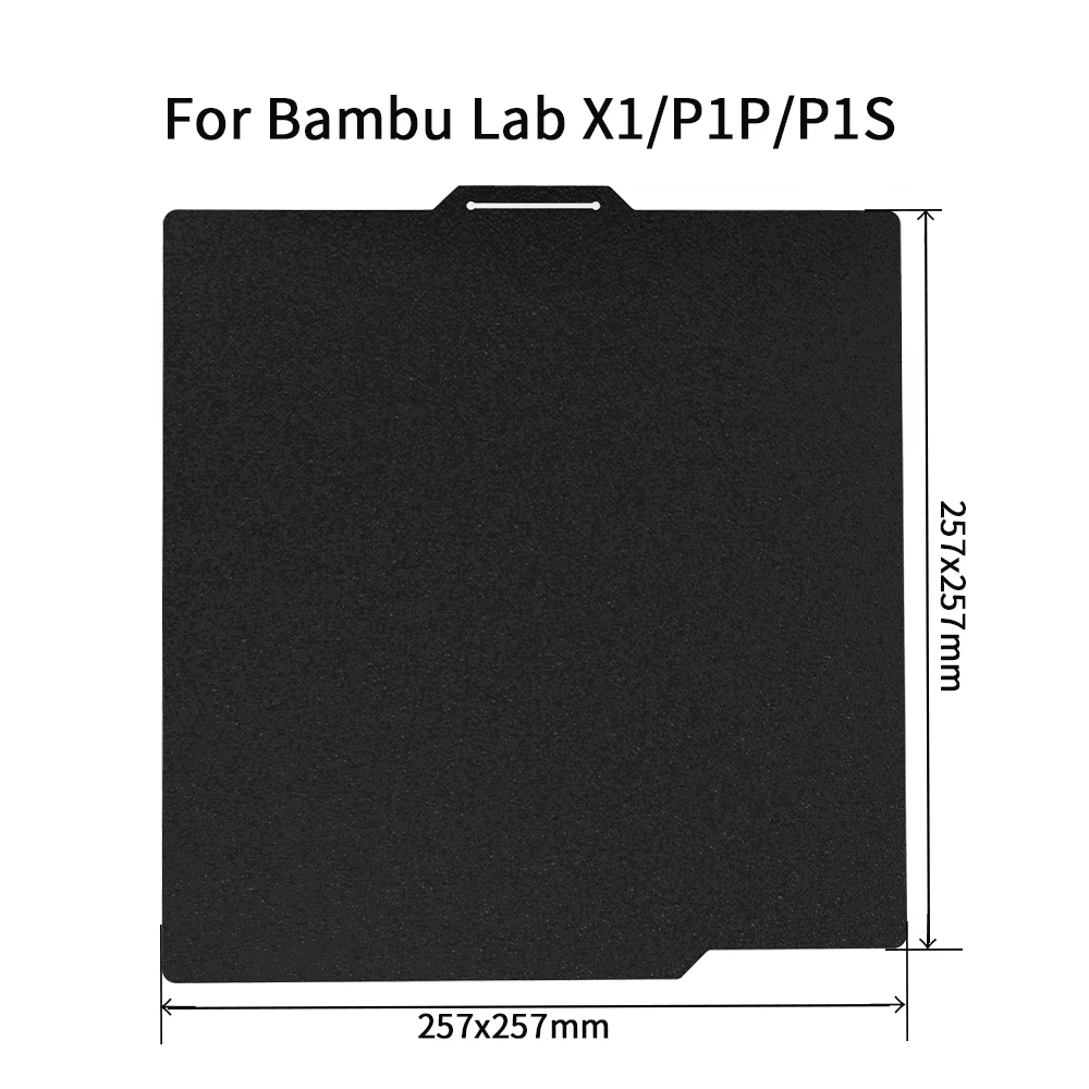 257*257mm Build Plate PEI For Lab X1/P1P/P1S 3d printer Texture Double Sided PEI Spring Steel Sheet