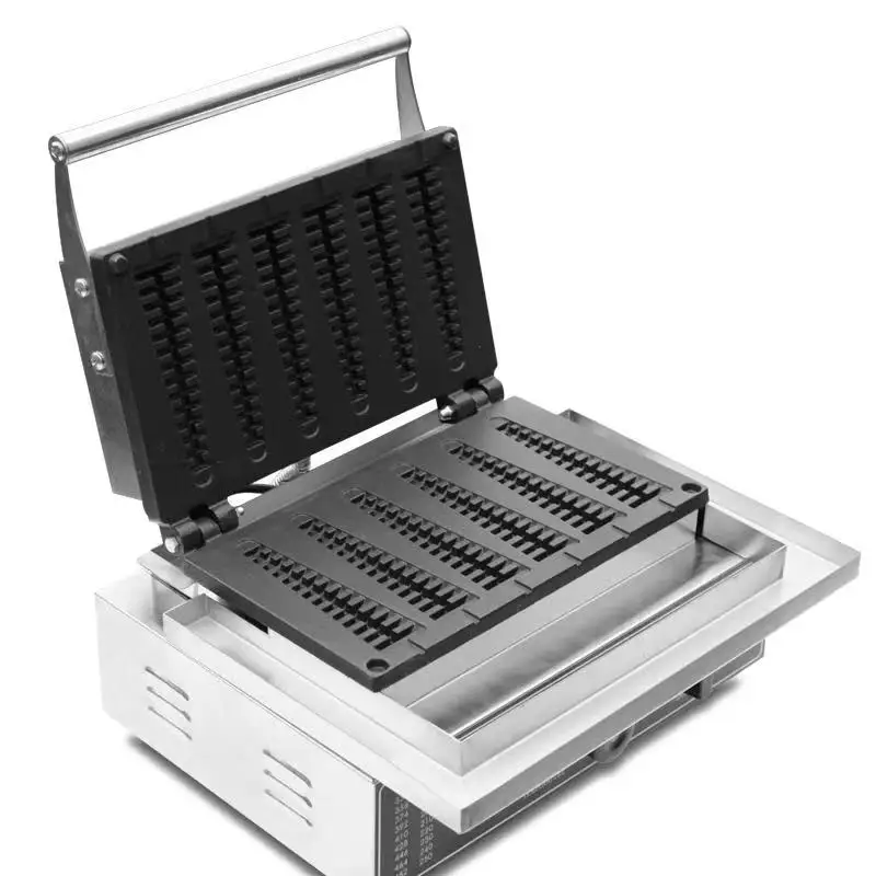 Melhor venda automática 6 pçs waffle vara fabricante por atacado elétrica lolly waffle maker 110v/220v com ce