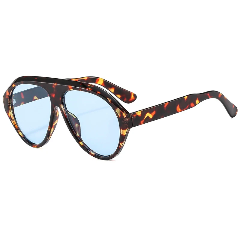 Designierte modische Sonnenbrille für Damen, großer Rahmen, passende Farbtöne, Pilotenbrille, UV400, für Urlaub, Reisen, Alltag, bunt