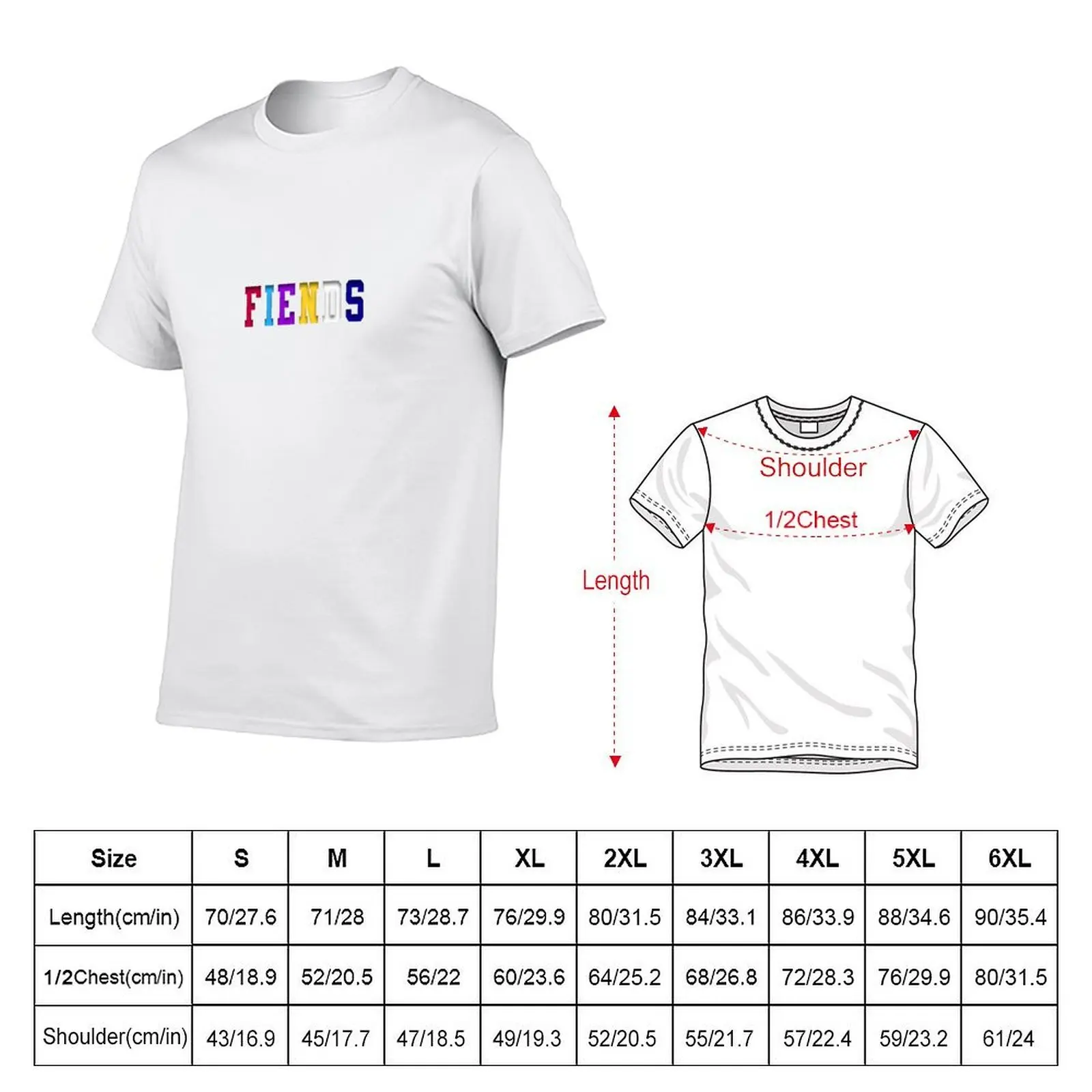 FIENDS T-Shirt t shirt man designer man t shirt cotton high quality t shirt man plain T-shirt