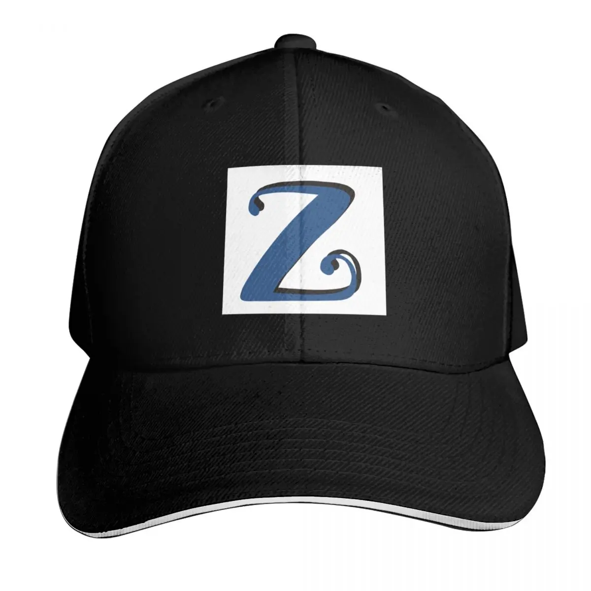 Letter Z blue initial monogram z alphabet Z Baseball Cap Sun Protection UPF 50+ Breathable Mesh Back Adjustable Buckle Closure