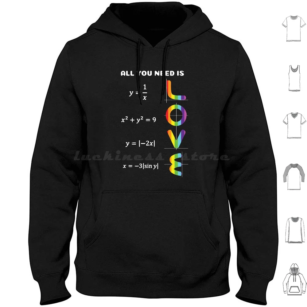 All You Need Is A Love Of Maths Hoodie Cotton Long Sleeve Human Pride Pride Flags Pride Rainbow Flag Bisexual