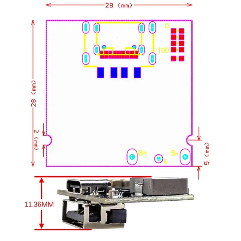 QC4.0 QC3.0 Type-C USB 5V 4A Boost Converter Step-Up Power Module Mobile Power Bank Accessories With Protection LED Indicator