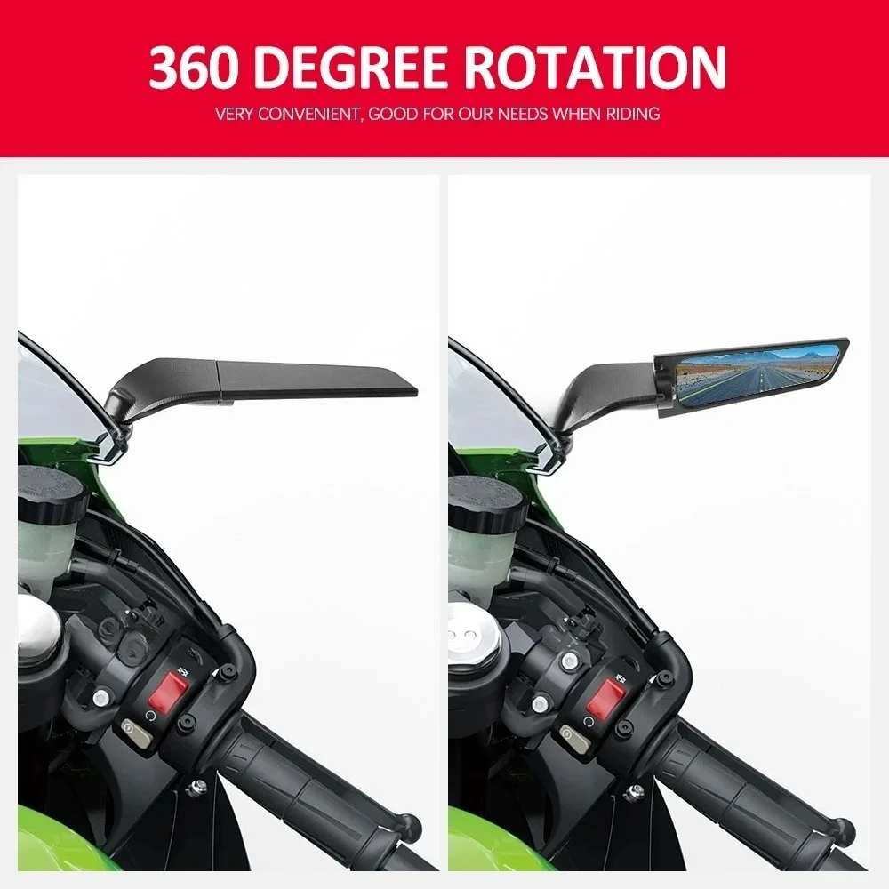 

New Rearview Mirrors Wind Wing Adjustable Rotating Side Mirror Winglet For Suzuki GSX-R1000 GSXR 1000 GSX-R 1000R Anniversay