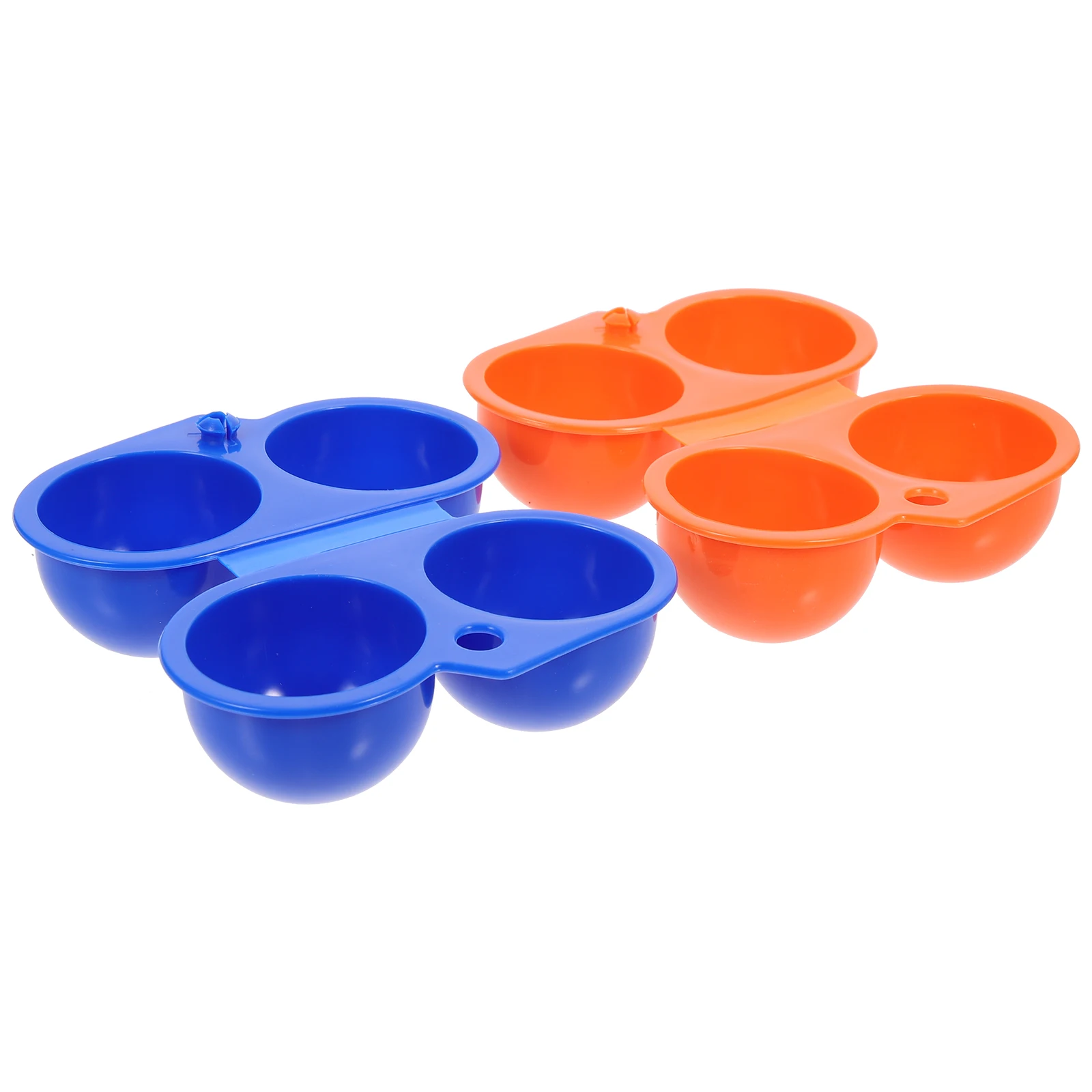 

2 Pcs Portable Egg Carton Holder Camp Carrier Camping Plastic Case Storage Container