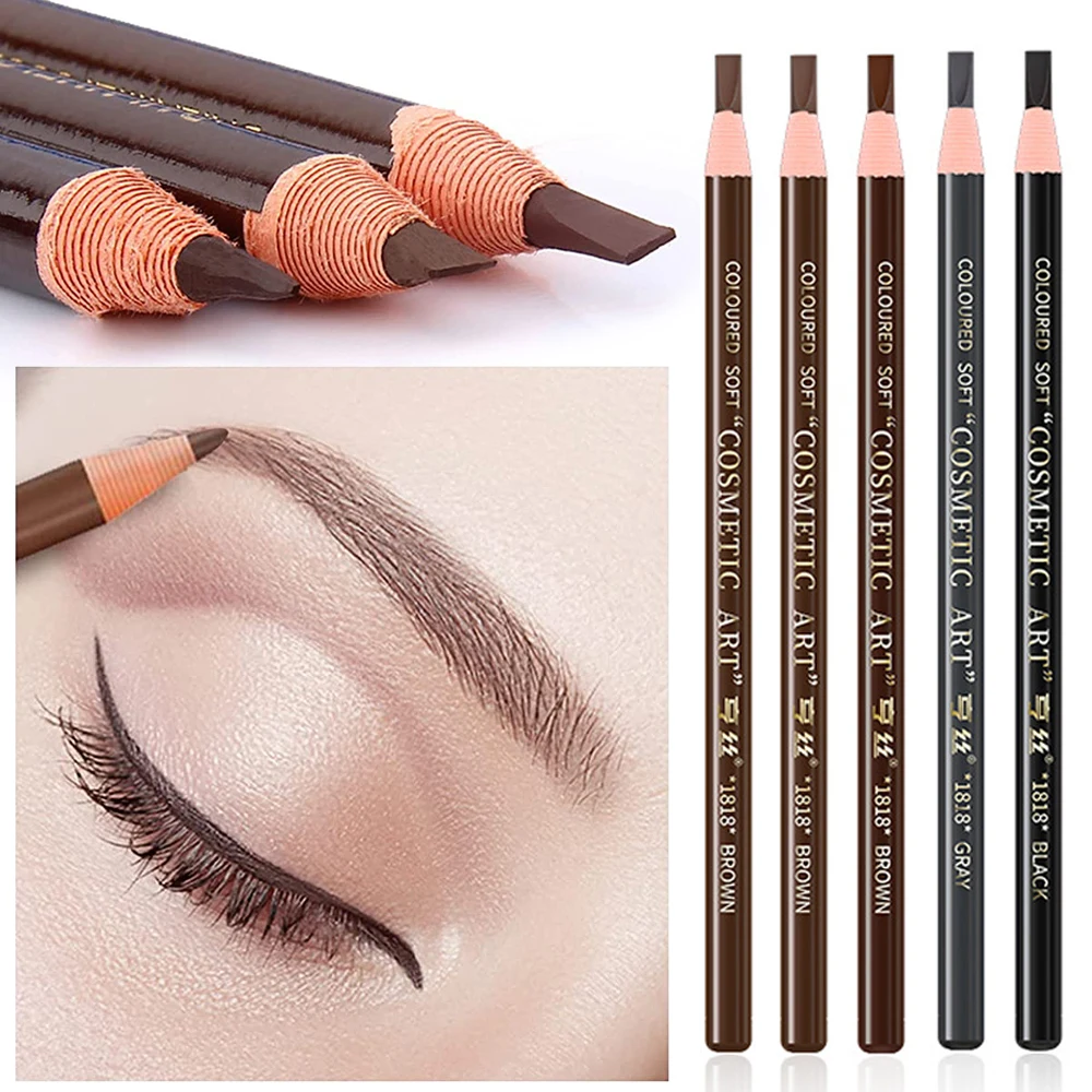 5 Stuks Professionele Microblading Potlood Permanente Wenkbrauw Potlood Tattoo Waterdichte Kunst Tint Make-Up Wenkbrauw Penversterkers Cosmetische