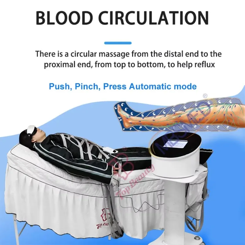 3 in 1 Professional  Lymphatic Drainage Air Pressure Ems Infrared Therapy Air  Suit Machine