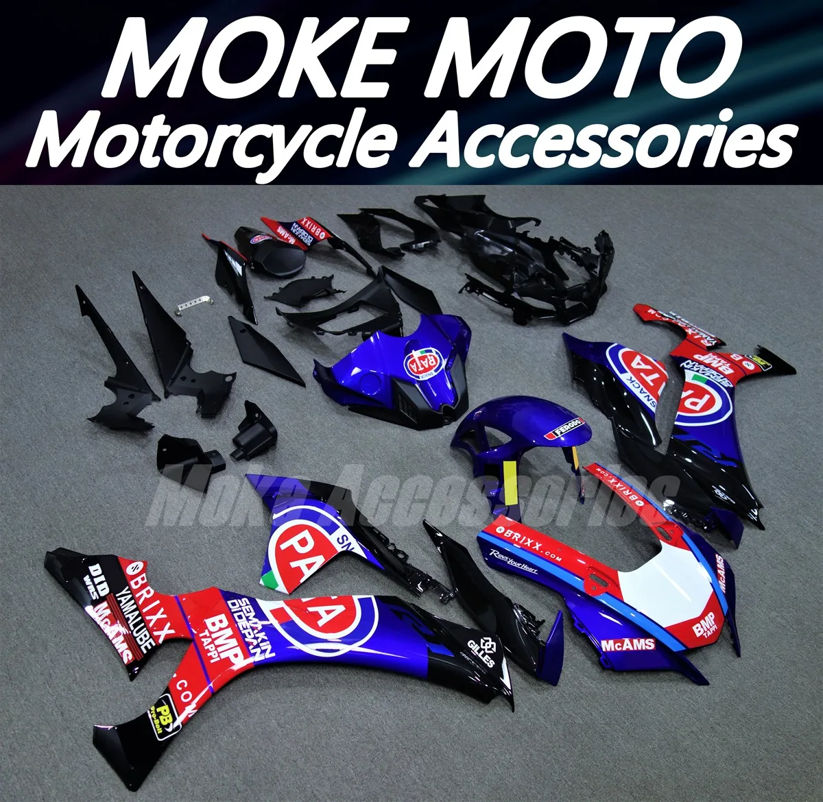 

Fairings Kit Fit For Yzf R1M R1 2020 2021 2022 2023 Bodywork Set High Quality Abs Injection Blue Red PATA