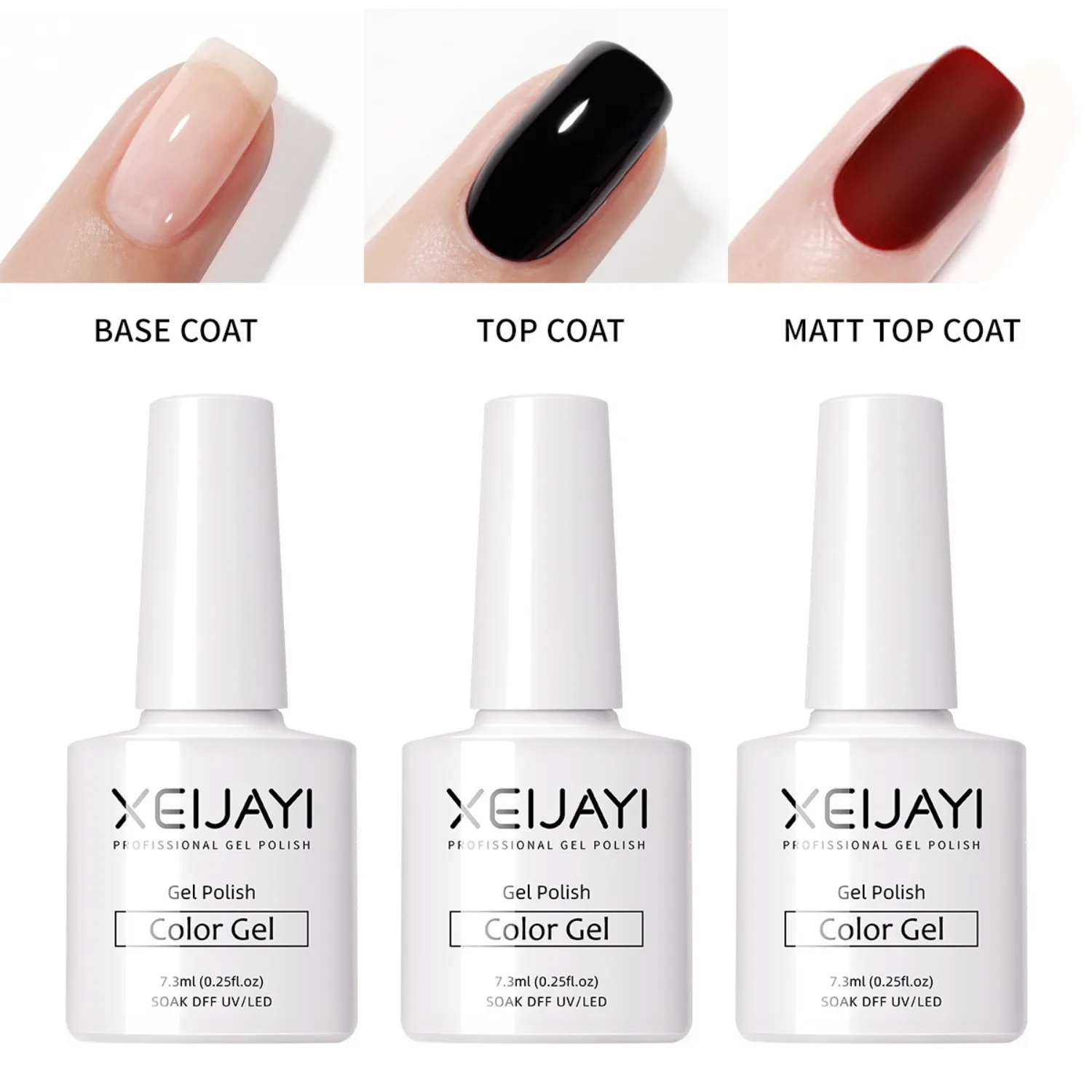 Top Coat Matt Coat Primer Nail Art Set con base e top coat Soak Off Gel Smalto per unghie per kit di strumenti di design per nail art