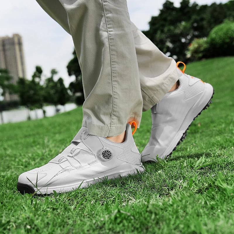 Buty golfowe dla mężczyzn i kobiet wodoodporna antypoślizgowa obrotowa klamra shoelace ruchome paznokci oddychające rozrywka Golf sneakers P619