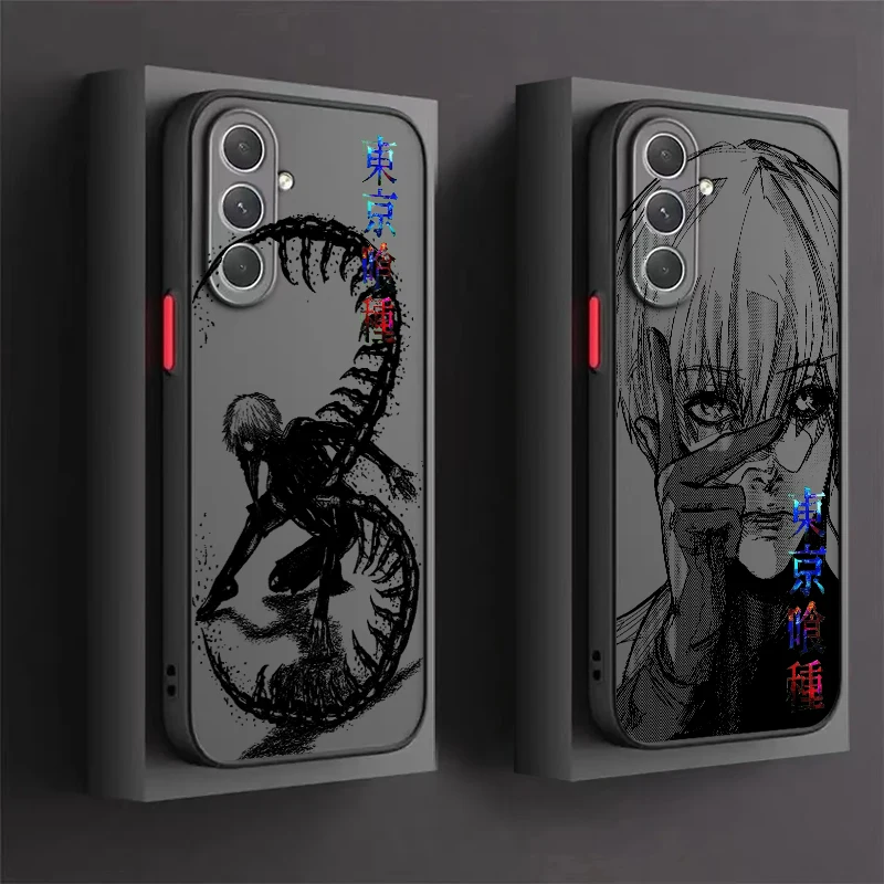 T-Tokyo G-Ghoul Cool Art Frosted Translucent For Samsung Galaxy S24 S23 S22 S21 S20 FE S10 S9 S8 Plus Ultra Pro 5G Matte