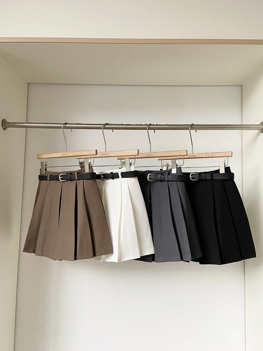 

Корейская юбка для похудения с высокой талией, плиссированная противолегкая юбка на весну и осень, Новое поступление, юбка из полиэфирного волокна