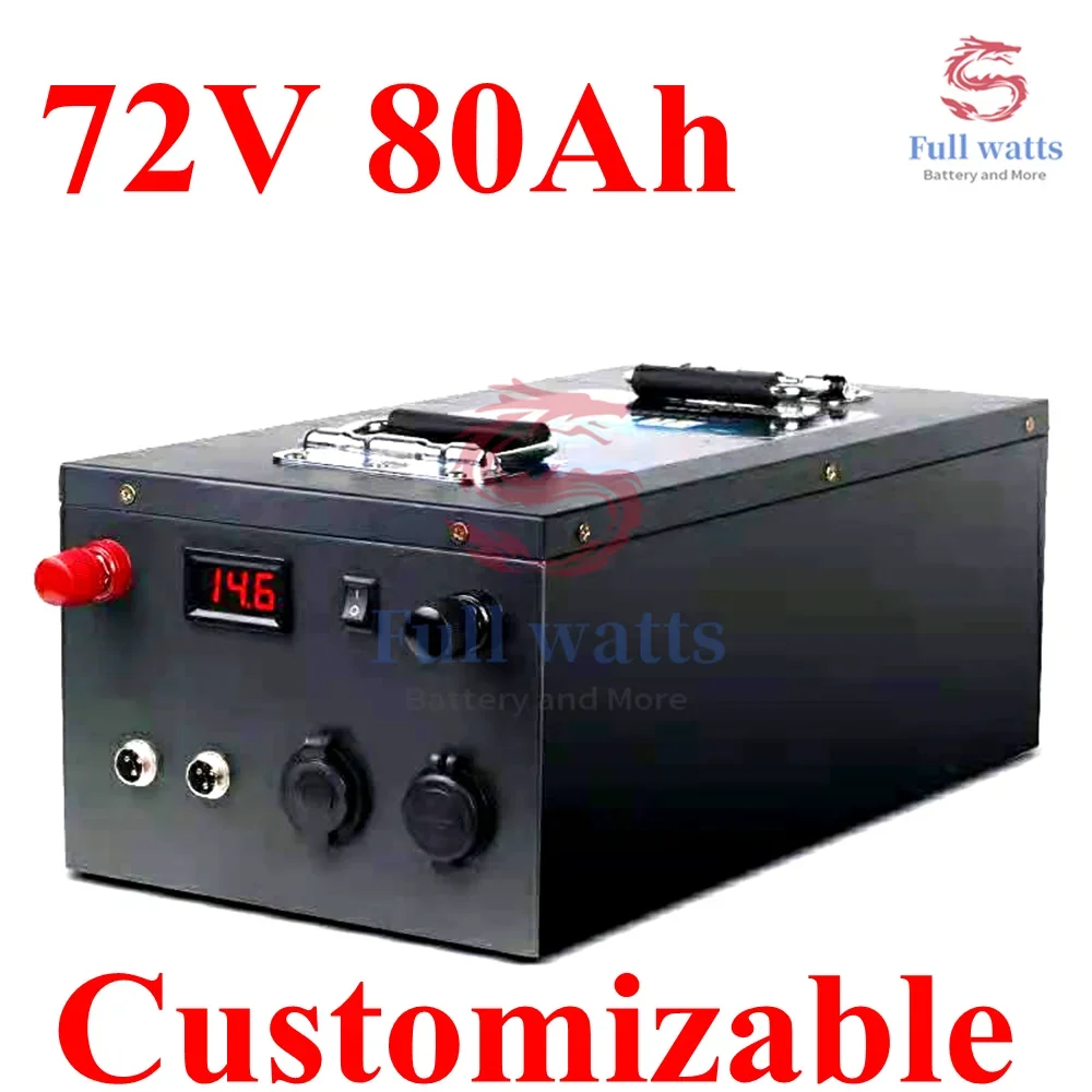 

72v lithium battery pack 72V 80AH +10A Charger high power 72V 7200W for electric scooter Electric tractor QOD forklift stacker