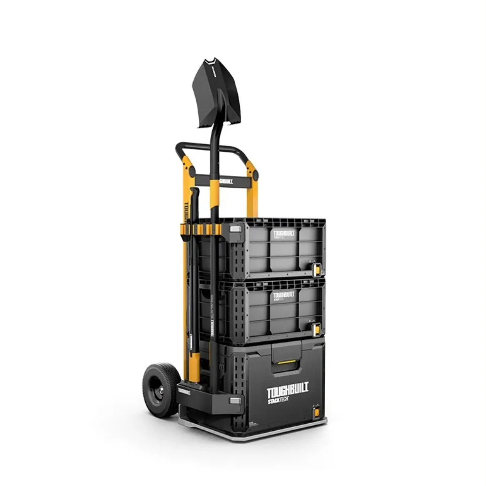 2-in-1 transforming hand truck & outdoor utility cart - stackable tool cart