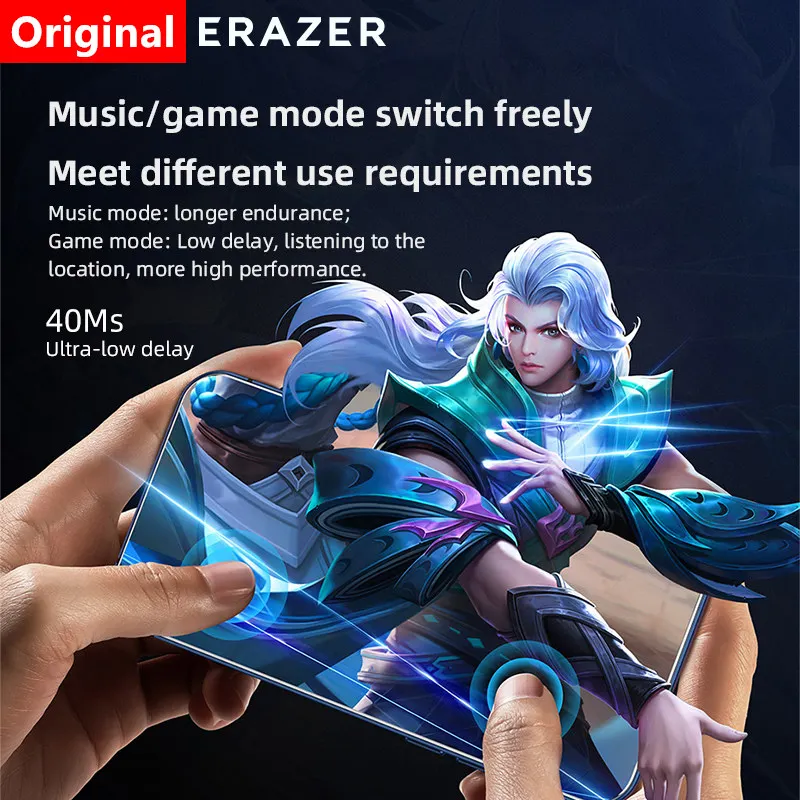 ERAZER XT60 PRO หูฟังไร้สายหูฟังกีฬาบลูทูธ 5.3 ชุดหูฟังกันน้ำลดเสียงรบกวนเสียงสเตอริโอไฮไฟ