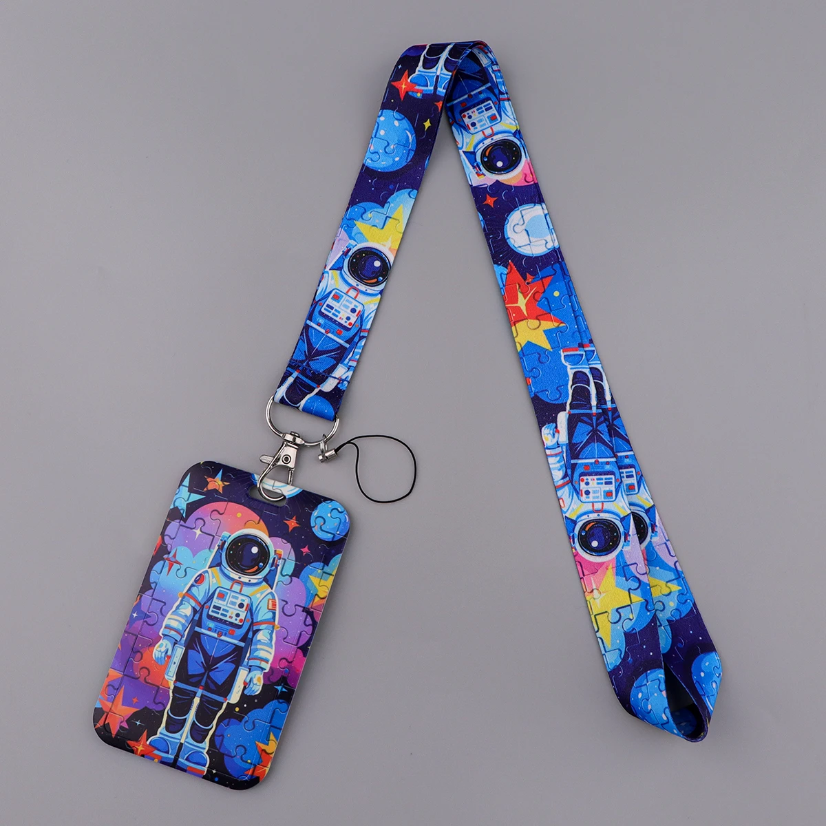 LX1374 Astronaut Lanyard For Keys ID Credit Bank Card Cover Badge Holder Phone Charm Key Lanyard Keychain Children Accessories