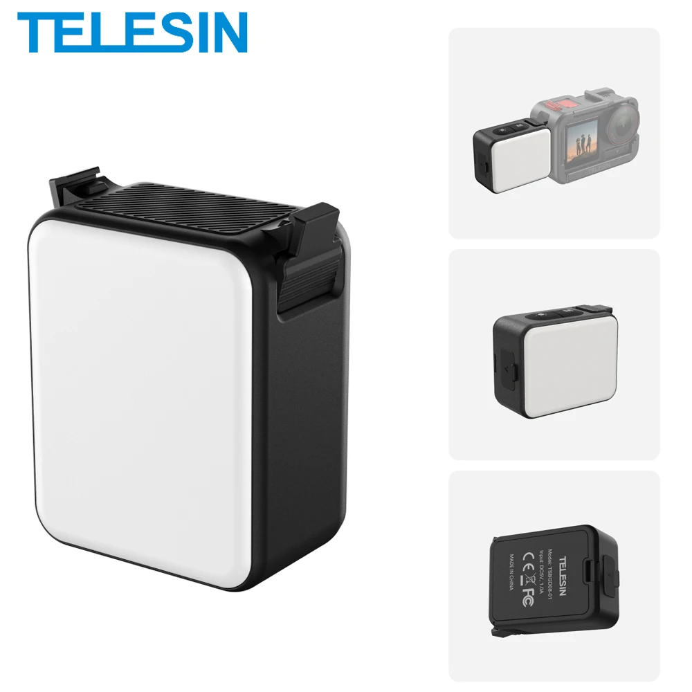 TELESIN быстросъемный заполняющий светильник, мини-водонепроницаемая лампа для селфи для DJI OSMO 2 3 4 5 Pro 5pro, экшн-камера, мини-светильник для селфи