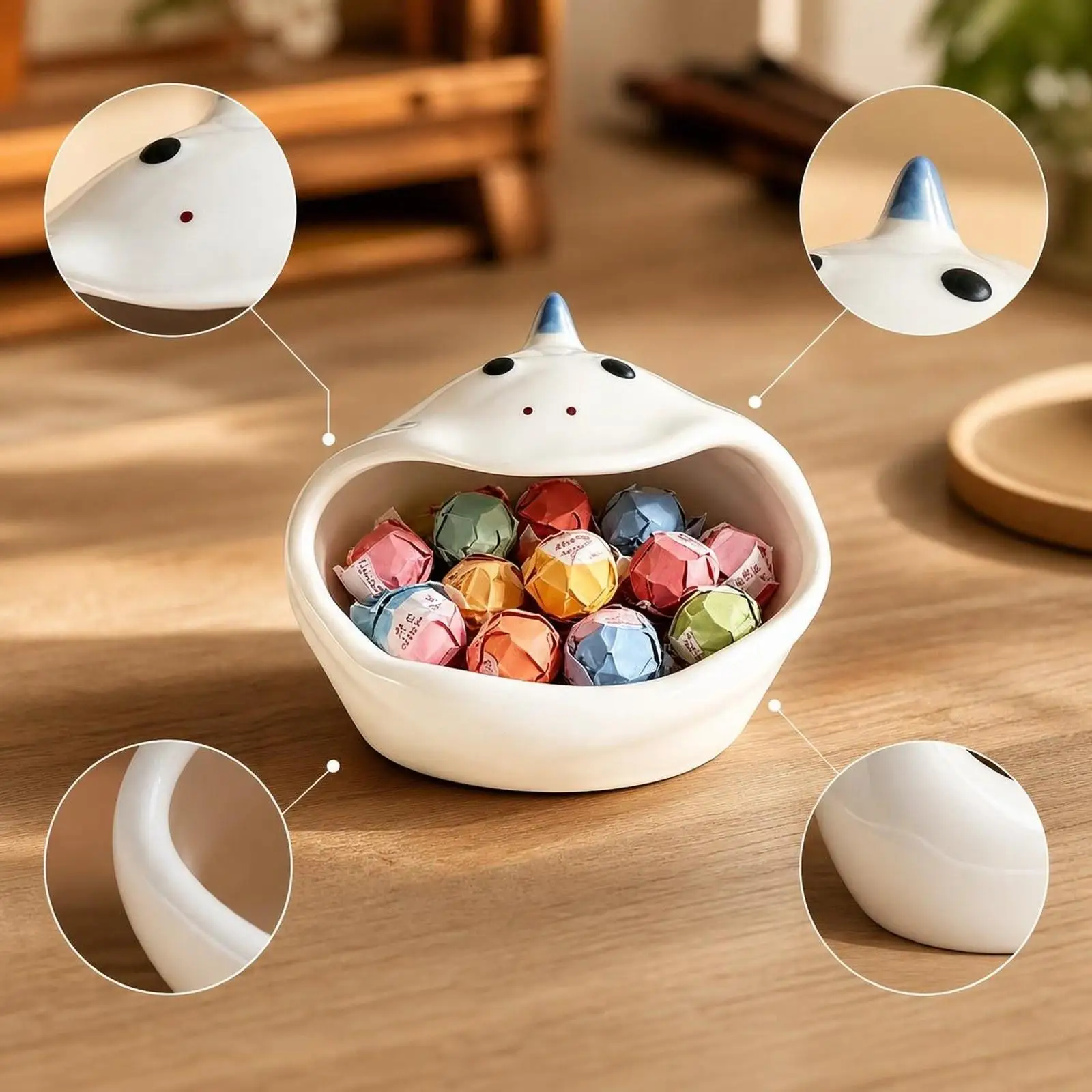 Candy Holder Candy Dish Bowl Key Bowl Jewellery Holder for Home Desk Office Shelf