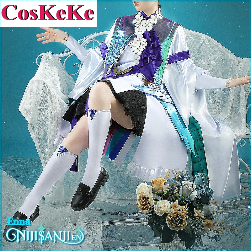 【Customized】CosKeKe Enna Alouette Cosplay Anime Vtuber NIJISANJI IPSTAR Costume Sweet Uniform Halloween Party Role Play Clothing