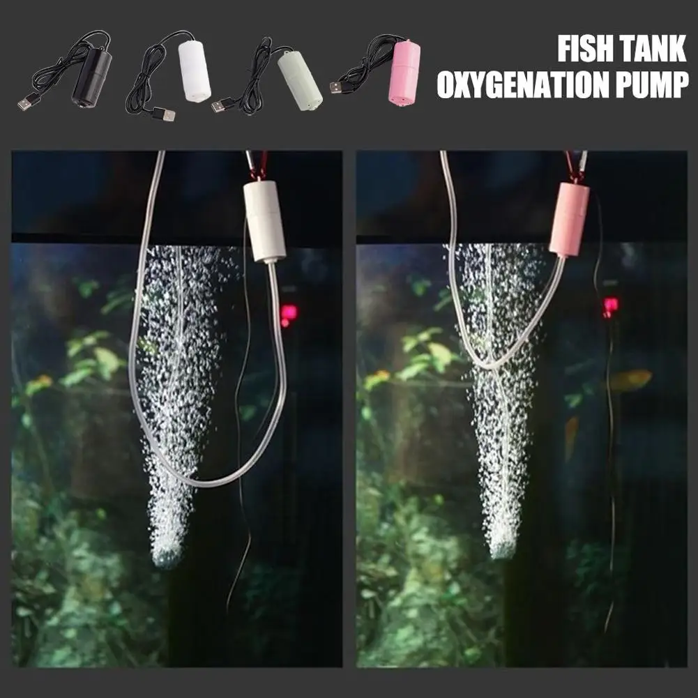 Fish Tank Silent Oxygen Pump Portable Fish Tank Mini USB Oxygen Pump For Fishing Low Power Consumptions Mall Aquarium Air Pump