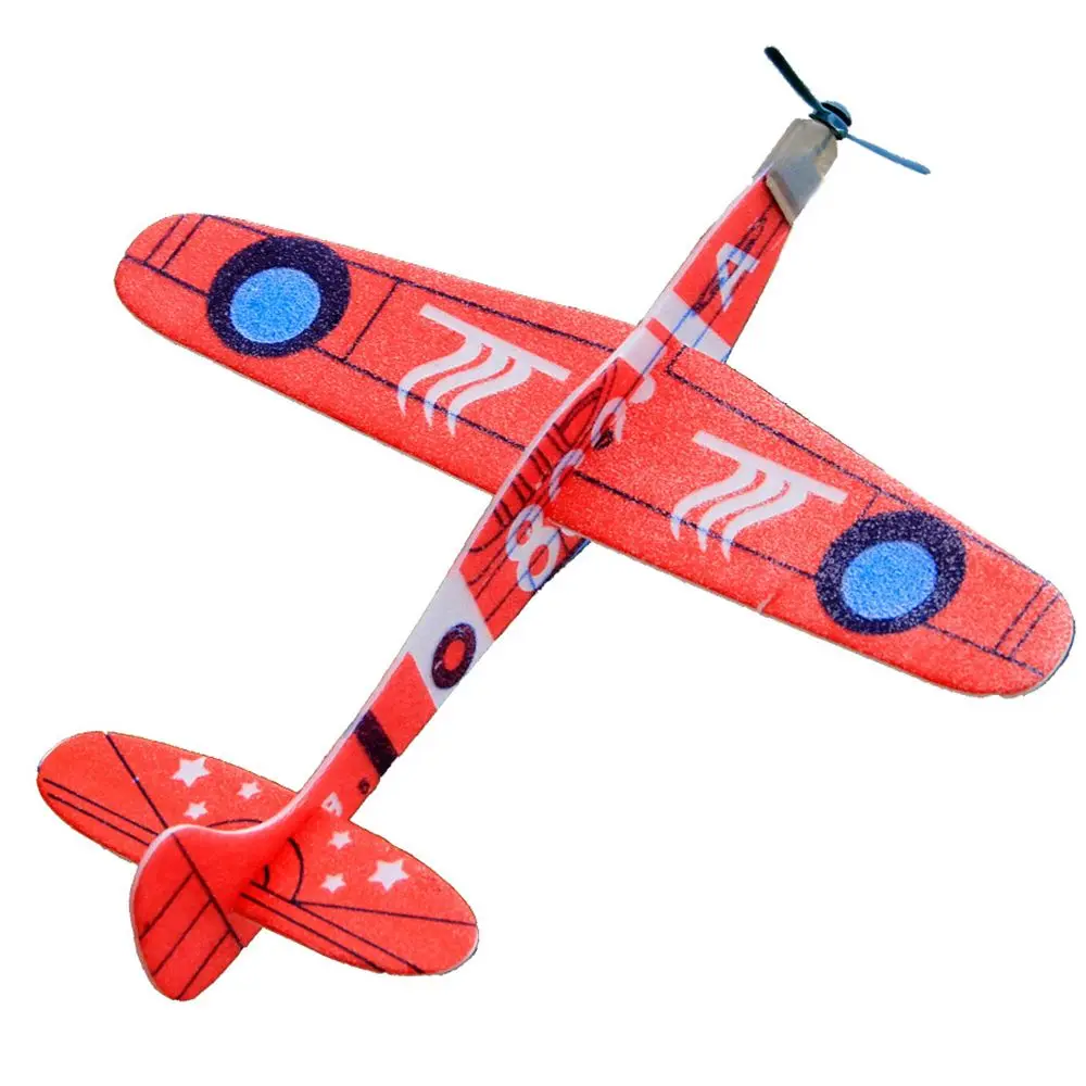 10Pcs Hot Sale Children Kids Gift Hand Throw Game Play Foam Plane Aircraft Toy Flying Glider Airplane Model