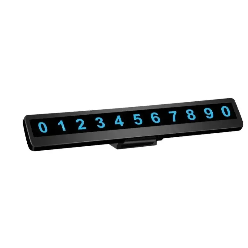 Placa de matrícula de teléfono para estacionamiento temporal de automóviles, luz nocturna luminosa, estilo de coche
