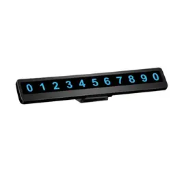 Placa de matrÃcula de telÃĐfono para estacionamiento temporal de automÃģviles, luz nocturna luminosa, estilo de coche