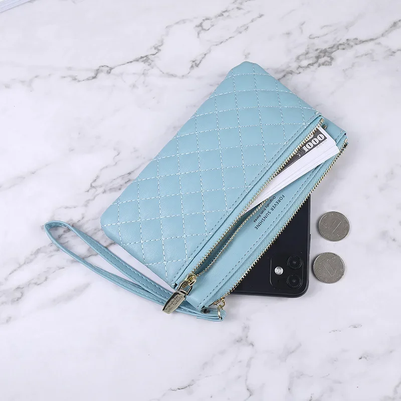 Zipper Women Wallets Coin Purse Long Wallet Female Card Holder PU Leather Fashion Clutch Phone Bag Large Capacity Ladies Wallet