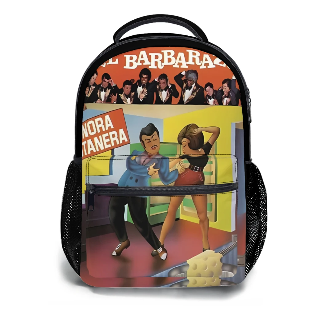 Nuovo alla moda La Sonora Santanera - El Barbarazo album 1981 modello borsa da scuola stampa zaino 17 pollici