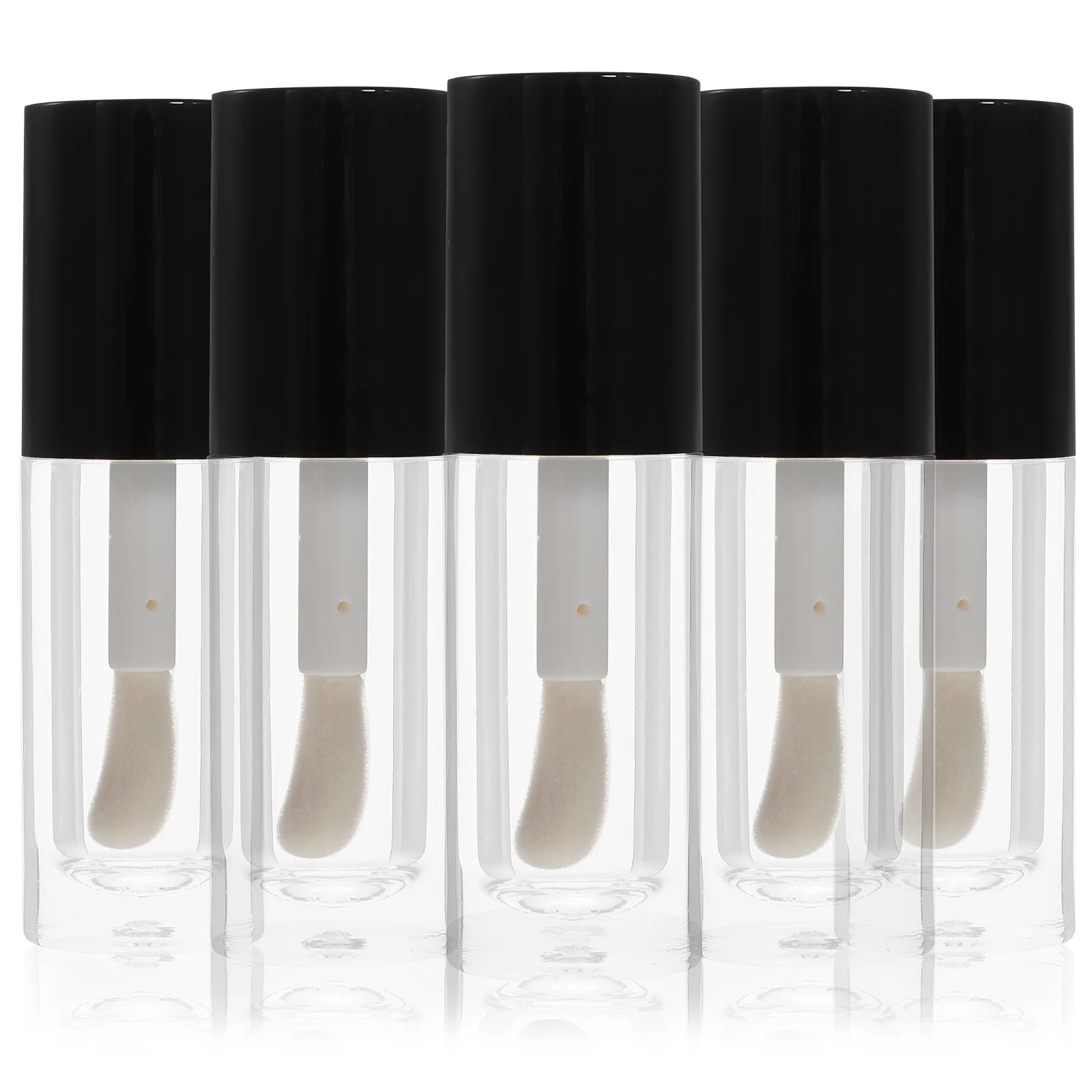 5Pcs 클리어 립글로스 튜브 6Ml 빈 미니 용기 립밤 오일에 적합 DIY 리필 여행 휴대용 세련된 투명