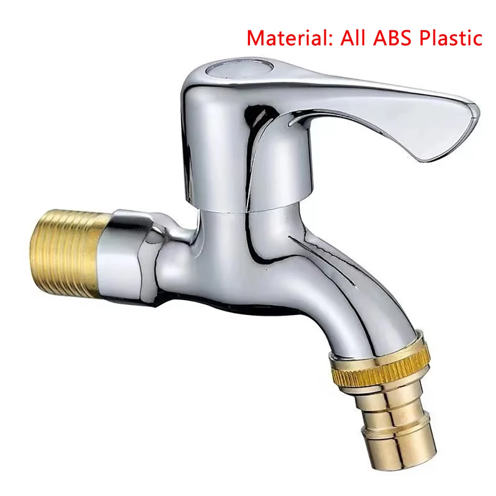 

Wall Mounted Sink Faucet Washing Machine Sink Basin Faucet Plastic Water Tap Outdoor Garden Single Handle Cooled Mixing Faucet