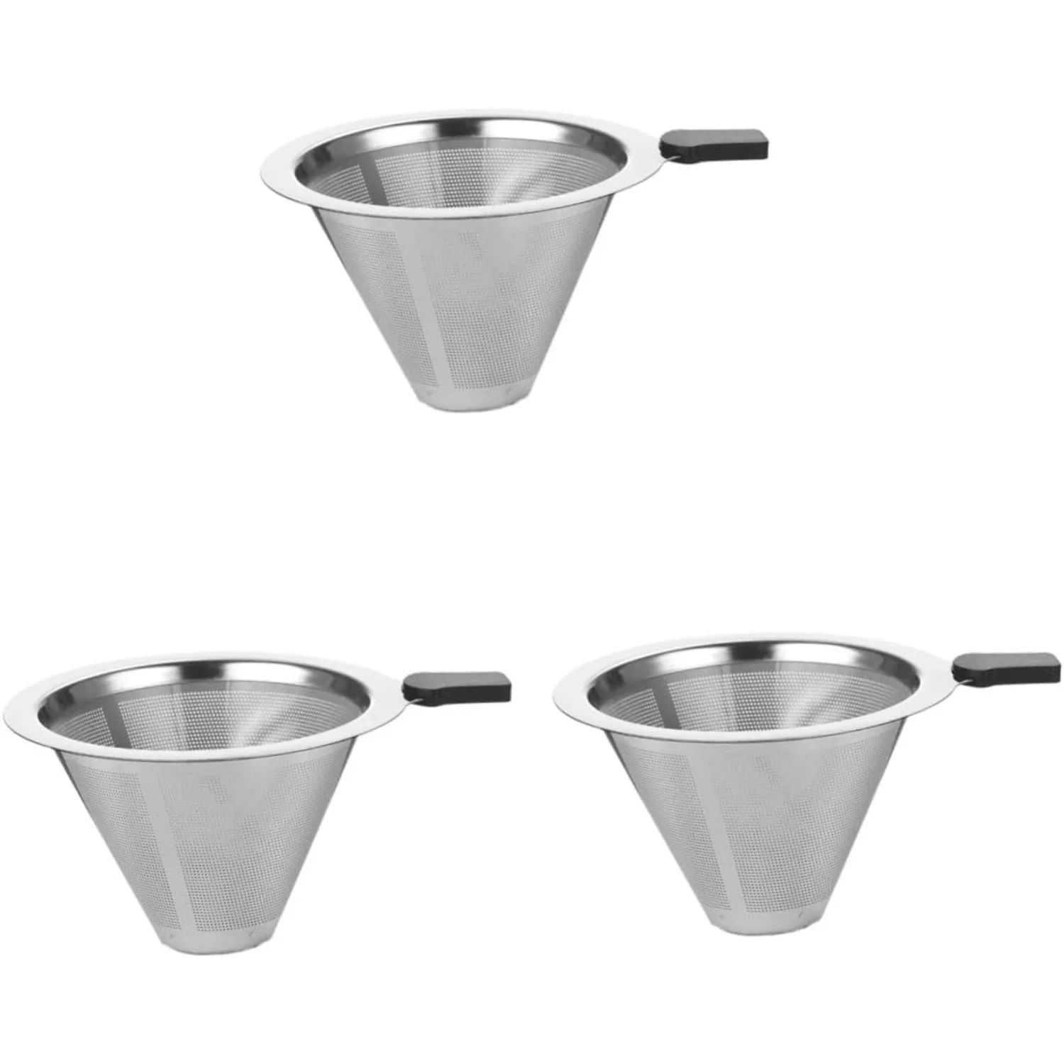 3Pcs Coffee Filter Coffee Funnel Espresso Tamper Station Simple Coffee Maker Coffee Espresso Fine Coffee Strainer Espresso Maker