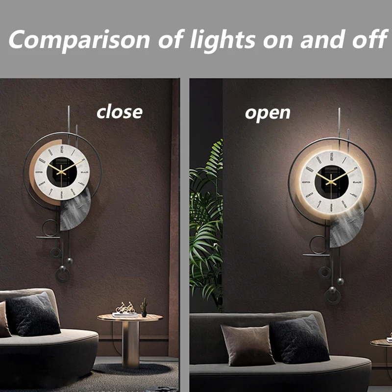 Art LargeWall Clocks Silent Living Room Decoration Wall Clocks Minimalist Clock Modern Home Design Clock Mechanism with Hands