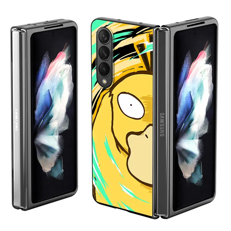 Luxury Pokemon Shockproof Cases Cover Hard PC Coque Coque Phone Case for Samsung Galaxy Z Fold4 ZFold4 Z Fold5 5G Z Fold3