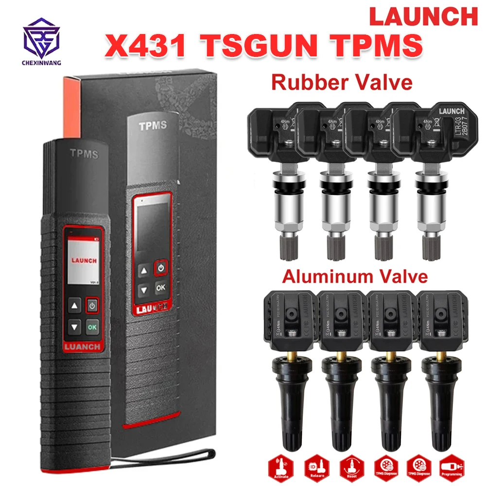 LANÇAMENTO-Car Tire Pressure Sensor Detector, X431 TSGUN TPMS, 315/433 MHZ RF-Sensor Programação Ferramenta de Diagnóstico para X-431 V/V +/PRO3S +