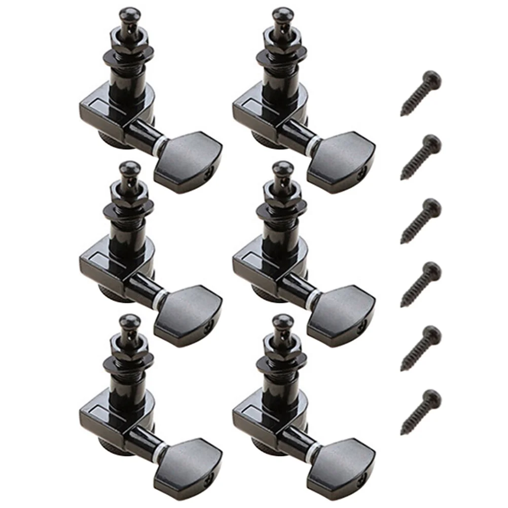 

1Set Black Guitar String Pegs Tuning Keys Durable Texture Practical Design for Acoustic Electric Guitar Machine Heads