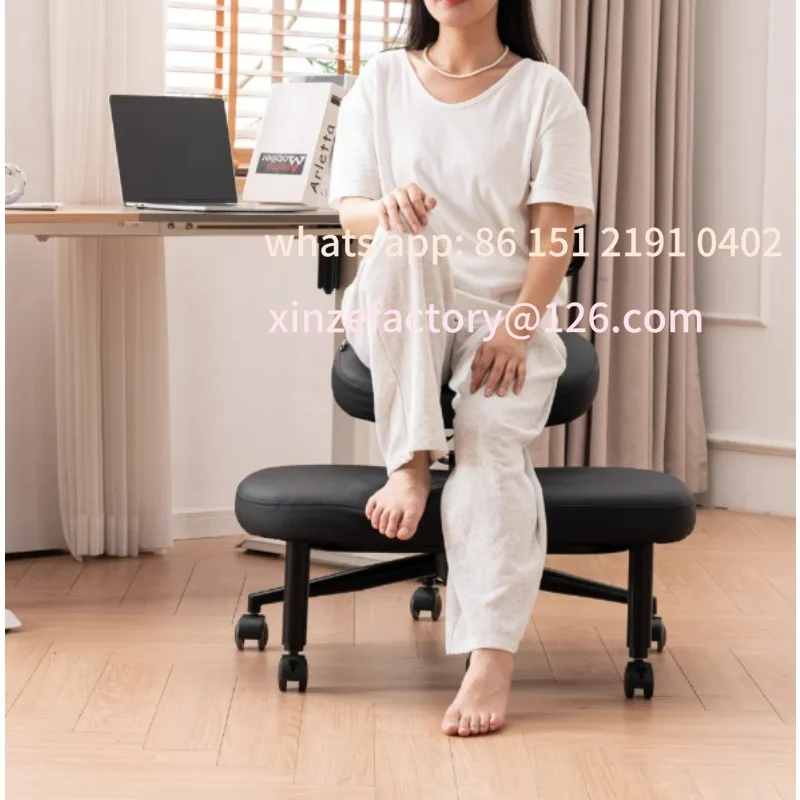 Customizable Cross-Leg Chair for Office, Meditation, Yoga - Adjustable Height with Waist Support
