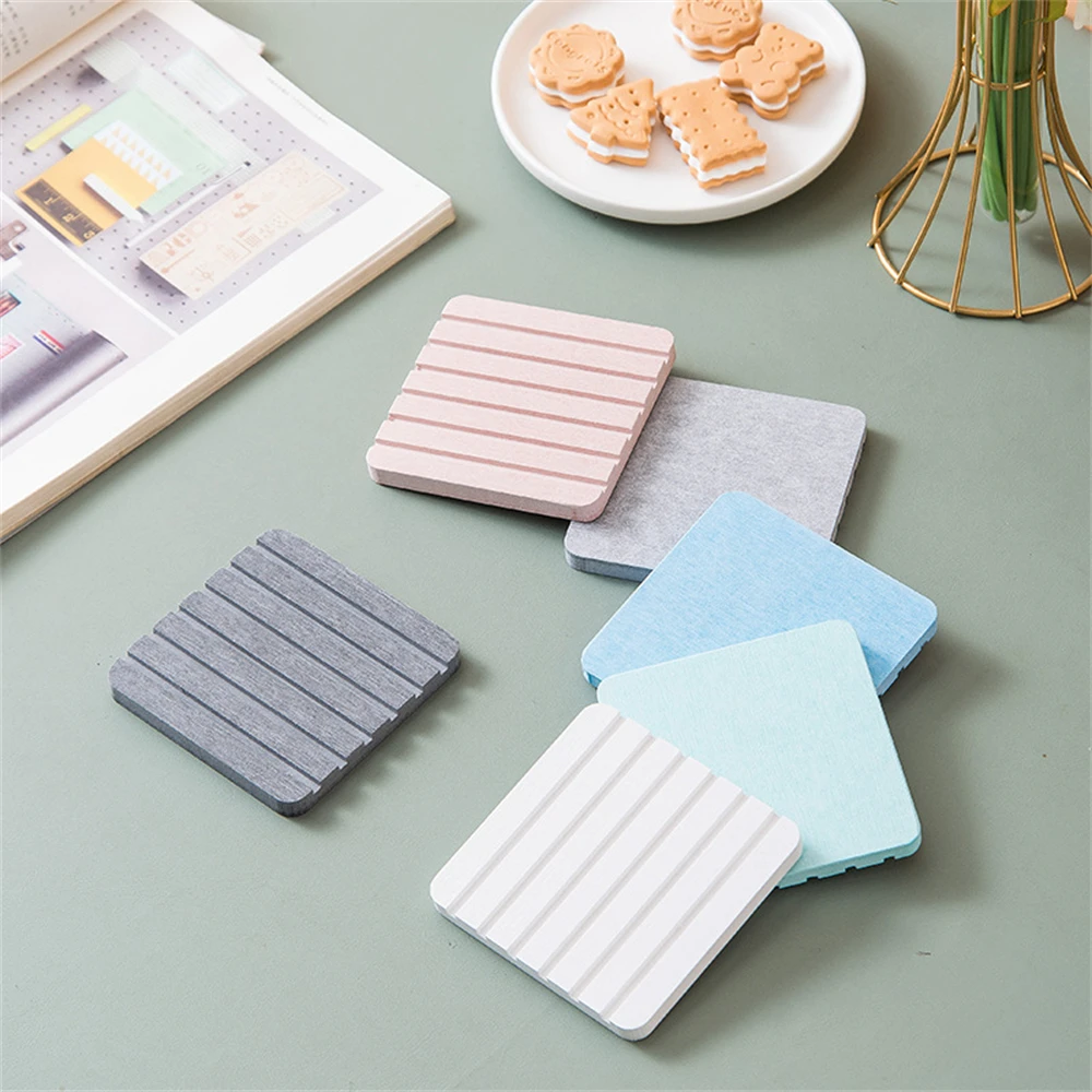 Diatom Mud Absorbent Soap Pad Quick Drying Wash Basin Storage Coaster Bathroom Non-slip Square Sink Tray Sponge Absorbing Mat