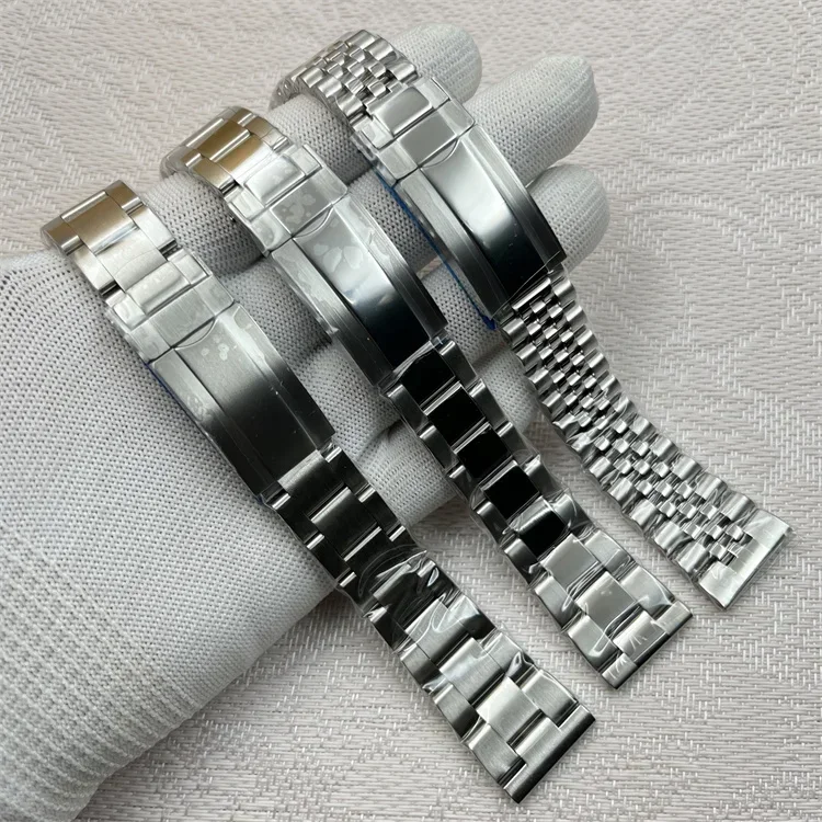 

22mm 20mm Watchband Modified Safety Watch Buckle Universal Precision Steel Strap Applicable Size Water Ghost Solid Steel Strap