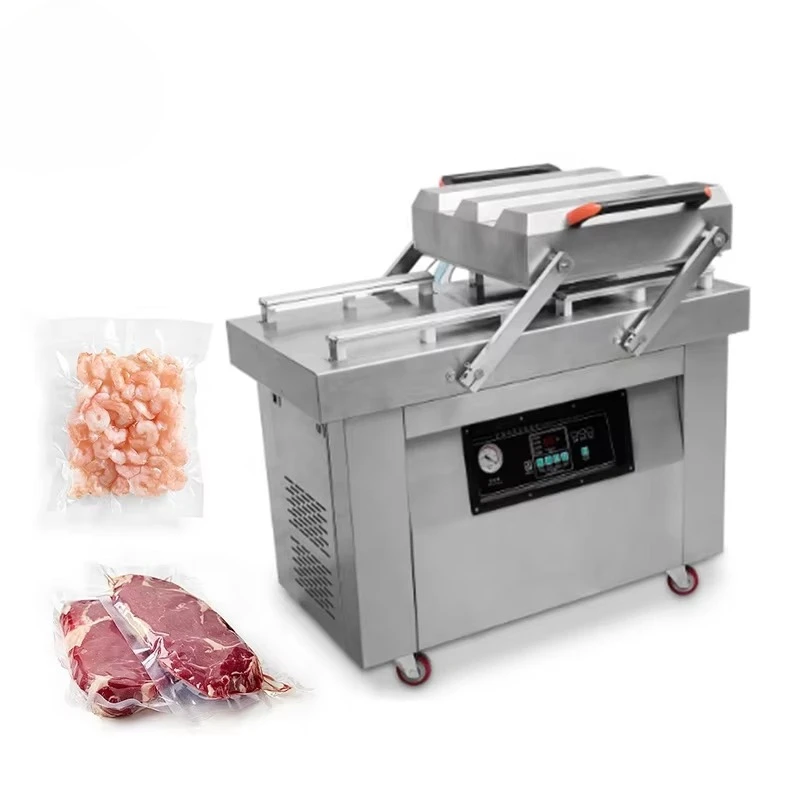 Dz-400/500 Meat Food Plastic Brick Bag Heat Sealing Pump Forming Machinery Parts Double Chamber Vacuum Packing Machine