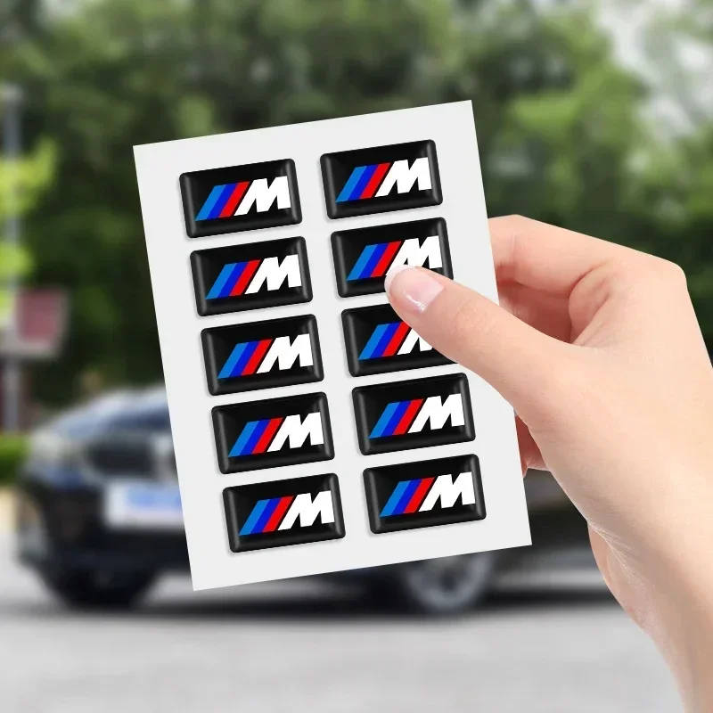 10/20Pcs Car Styling 3D Emblem Epoxy Decoration Stickers For Bmw M Performance Alpina X1 X3 X4 E87 E36 E46 E90 E39 F10 F16 X6 M3